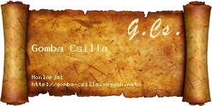 Gomba Csilla névjegykártya
