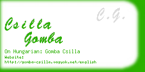csilla gomba business card